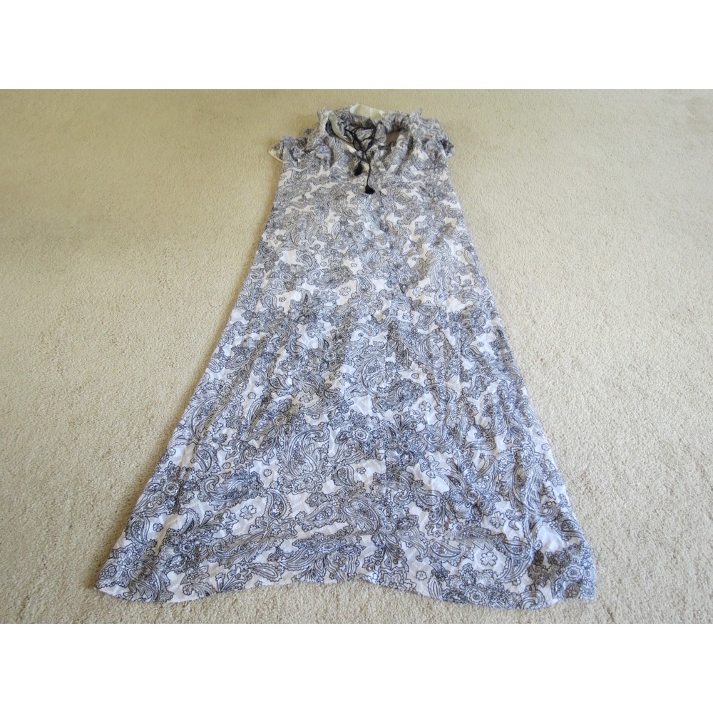 Belle Badgley Mischka Floral Ruffle Paisley Print Dress Size 10